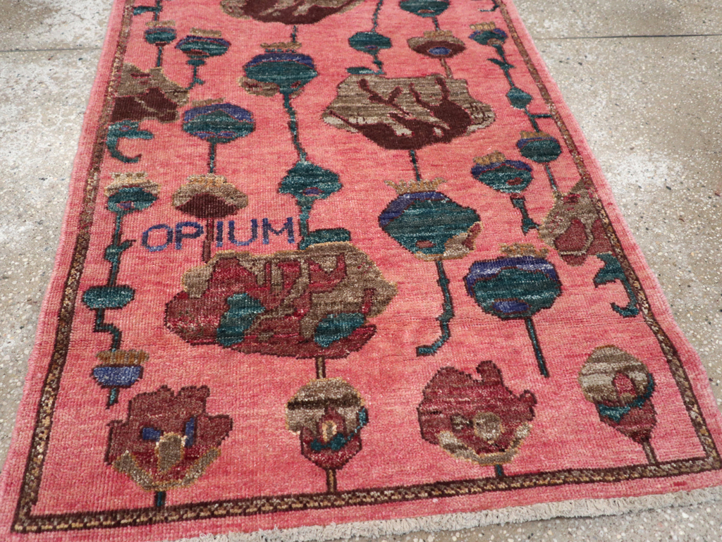Modern Turkish Pictorial Throw Rug, No.32341 - Gsblank