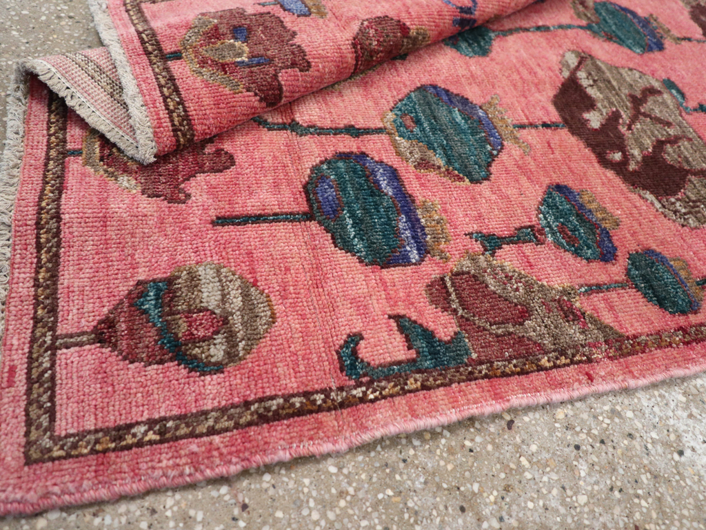 Modern Turkish Pictorial Throw Rug, No.32341 - Gsblank