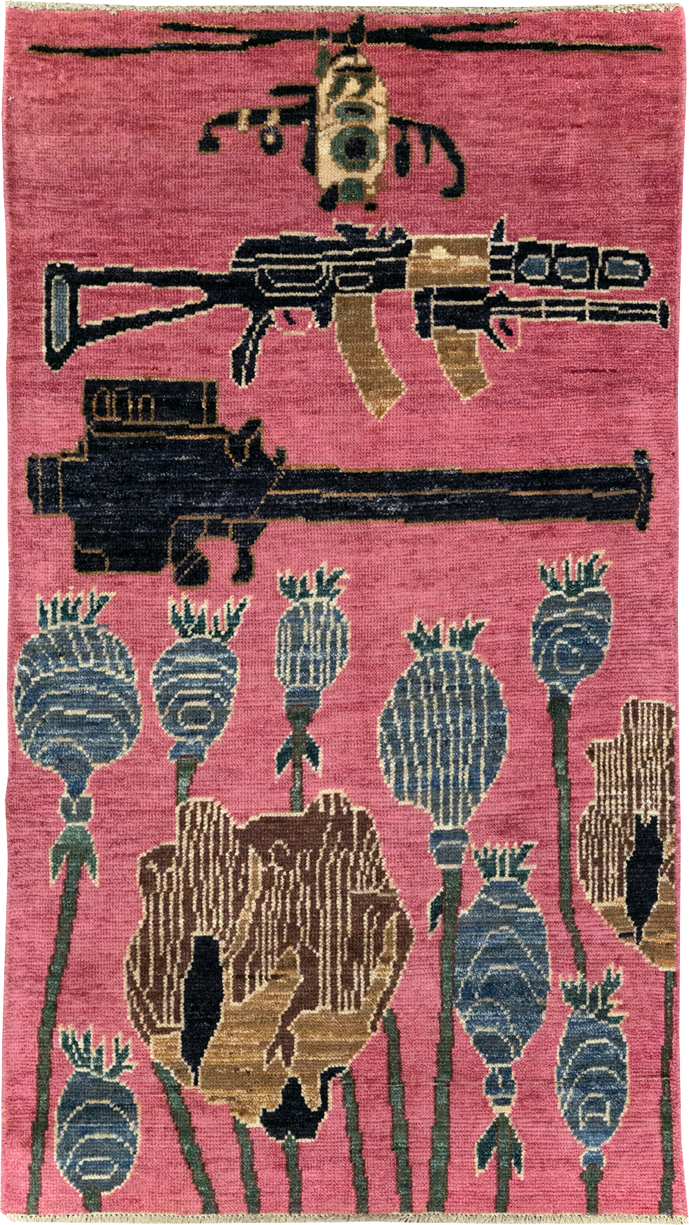 Modern Turkish Pictorial War Rug, No.32342 - Gsblank
