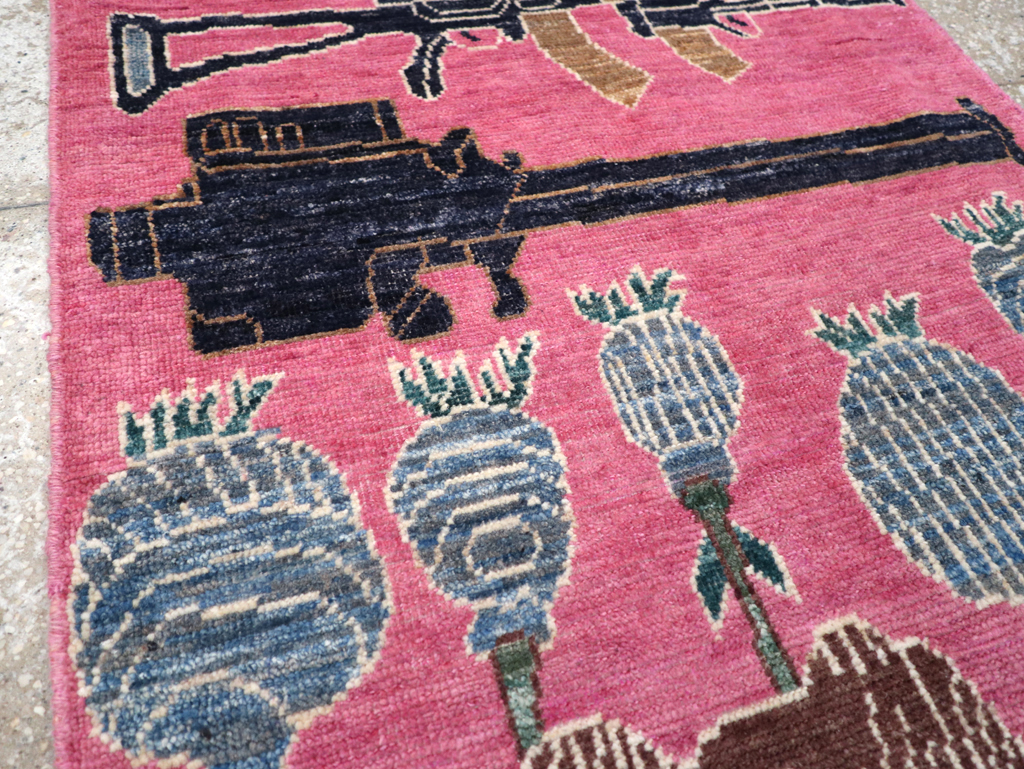 Modern Turkish Pictorial War Rug, No.32342 - Gsblank