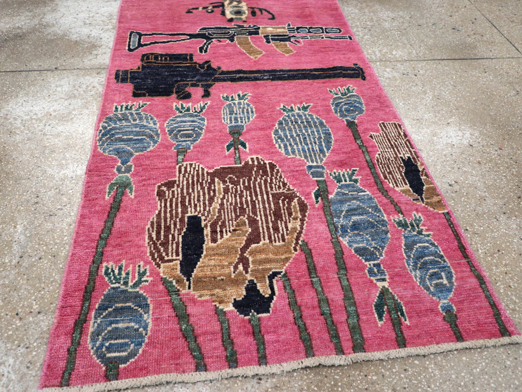 Modern Turkish Pictorial War Rug, No.32342 - Gsblank