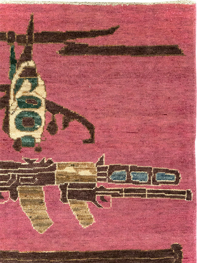 Modern Turkish Pictorial War Rug, No.32343 - Gsblank
