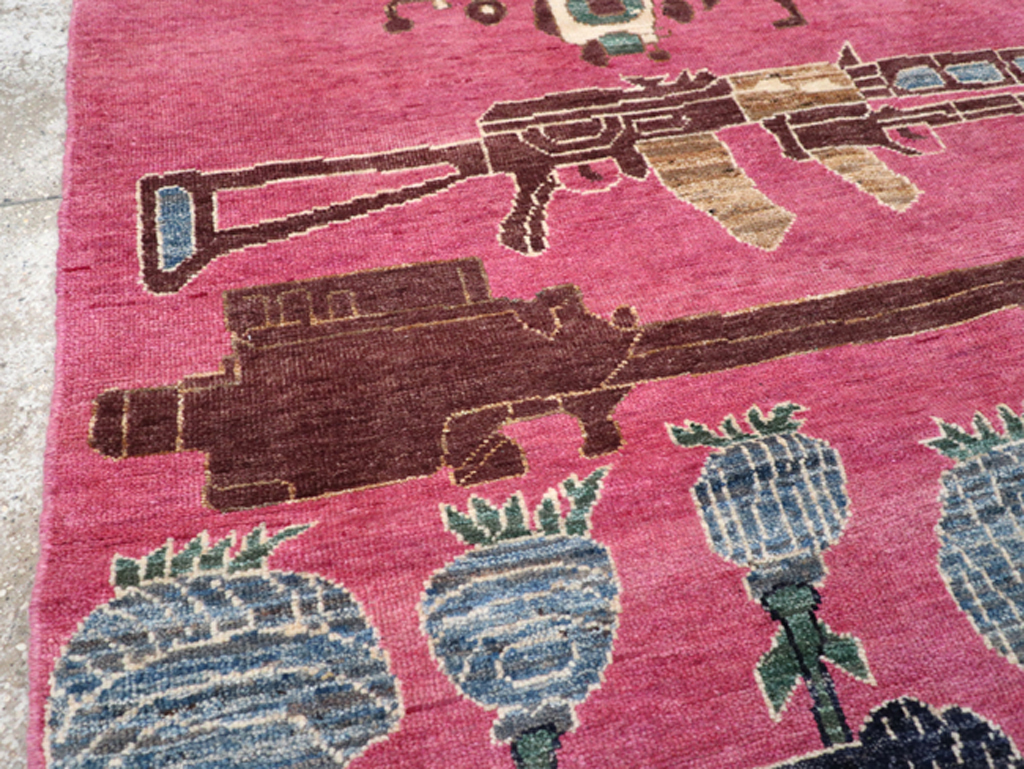 Modern Turkish Pictorial War Rug, No.32343 - Gsblank