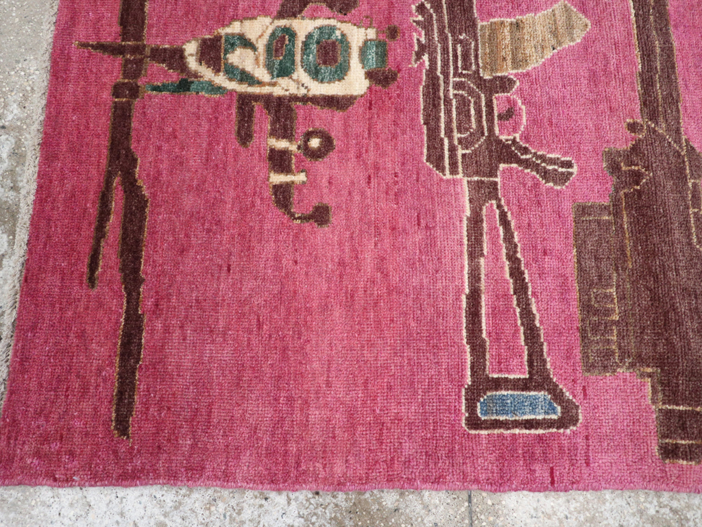 Modern Turkish Pictorial War Rug, No.32343 - Gsblank