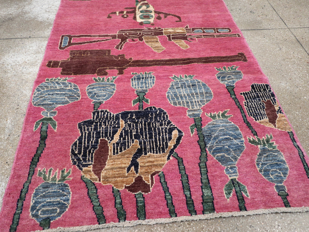 Modern Turkish Pictorial War Rug, No.32343 - Gsblank