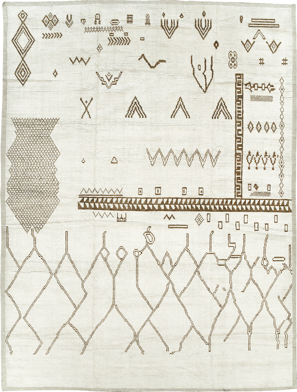 Modern Moroccan Tribal Room Size Carpet, No.32355 - Gsblank