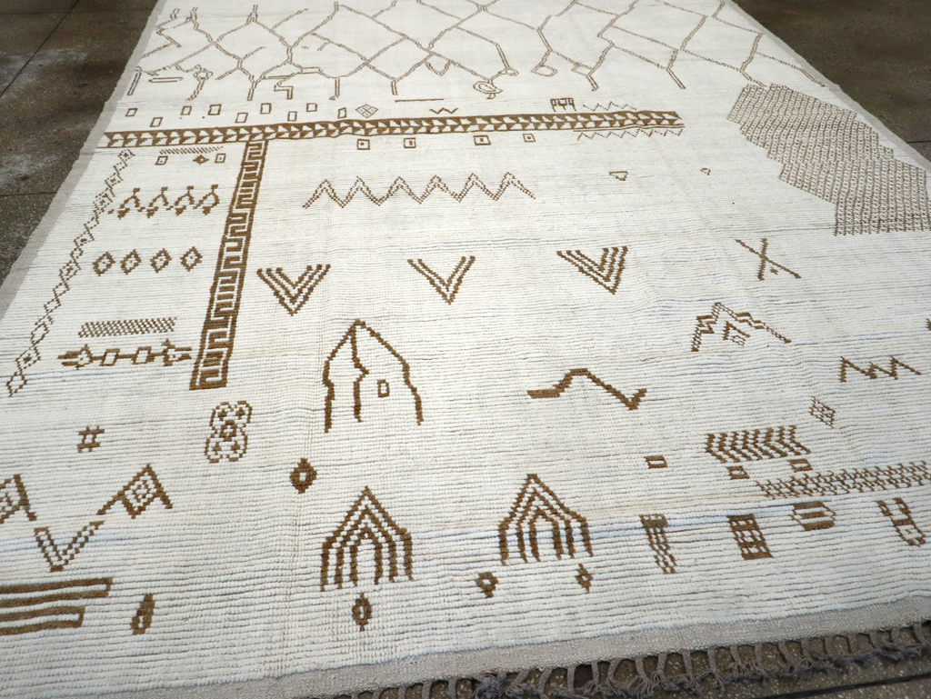 Modern Moroccan Tribal Room Size Carpet, No.32355 - Gsblank