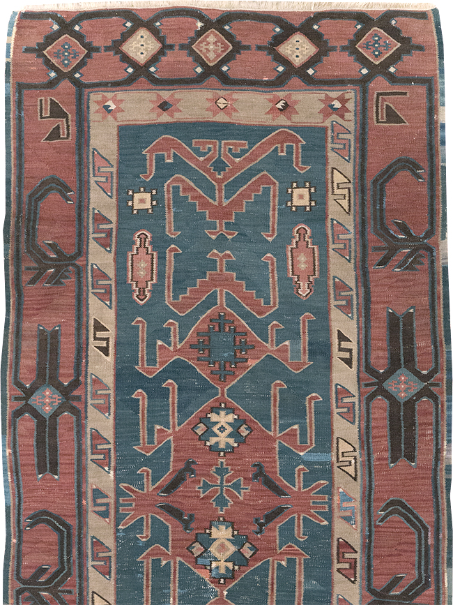 Antique Caucasian Avar Kilim Runner, No.32363 - Gsblank