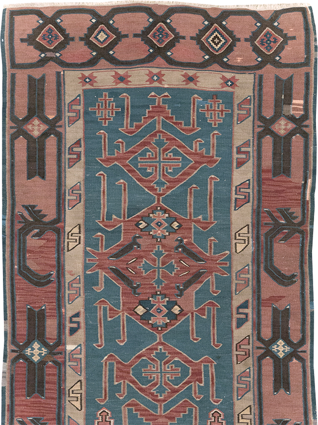 Antique Caucasian Avar Kilim Runner, No.32363 - Gsblank