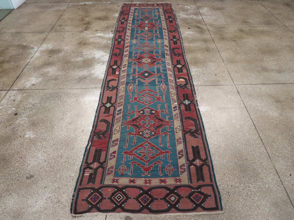 Antique Caucasian Avar Kilim Runner, No.32363 - Gsblank