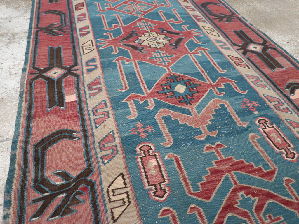 Antique Caucasian Avar Kilim Runner, No.32363 - Gsblank