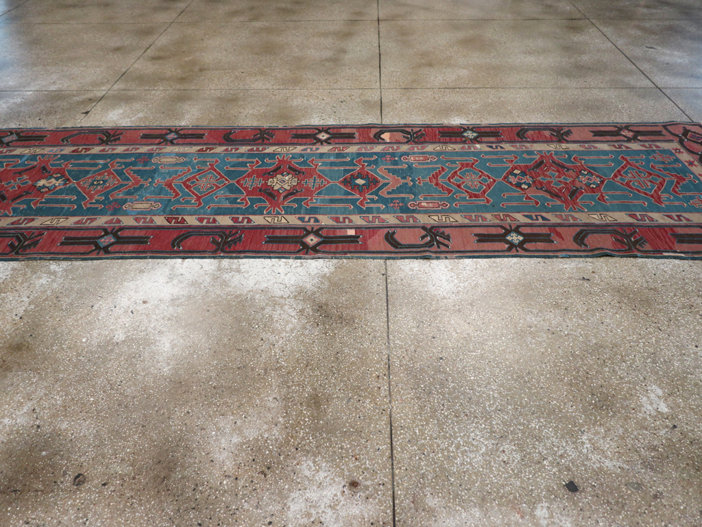Antique Caucasian Avar Kilim Runner, No.32363 - Gsblank