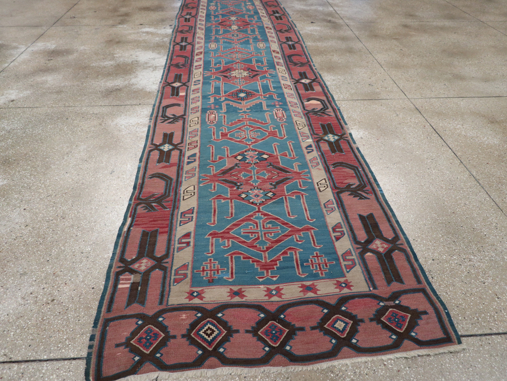 Antique Caucasian Avar Kilim Runner, No.32363 - Gsblank