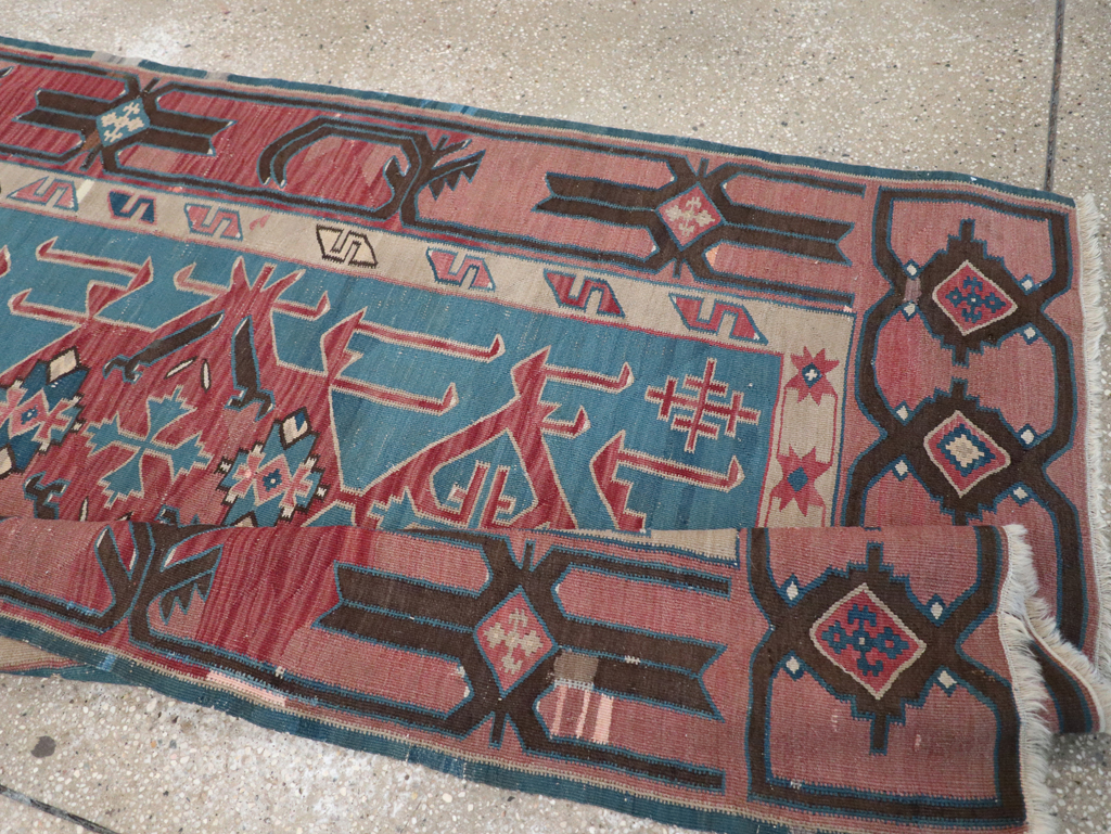 Antique Caucasian Avar Kilim Runner, No.32363 - Gsblank