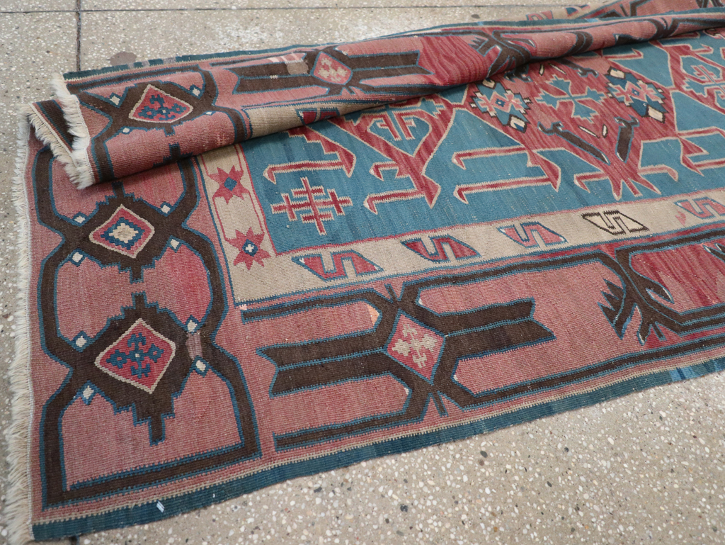 Antique Caucasian Avar Kilim Runner, No.32363 - Gsblank
