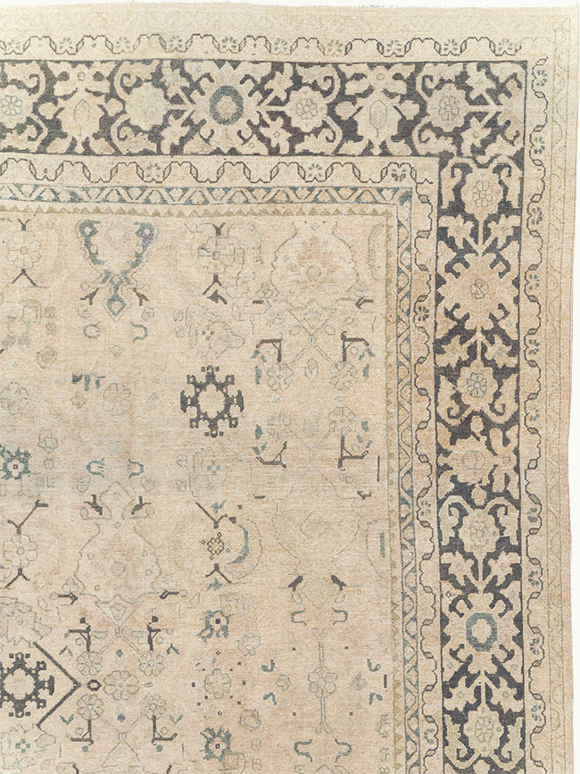 Vintage Persian Mahal Room Size Carpet, No.32366 - Gsblank