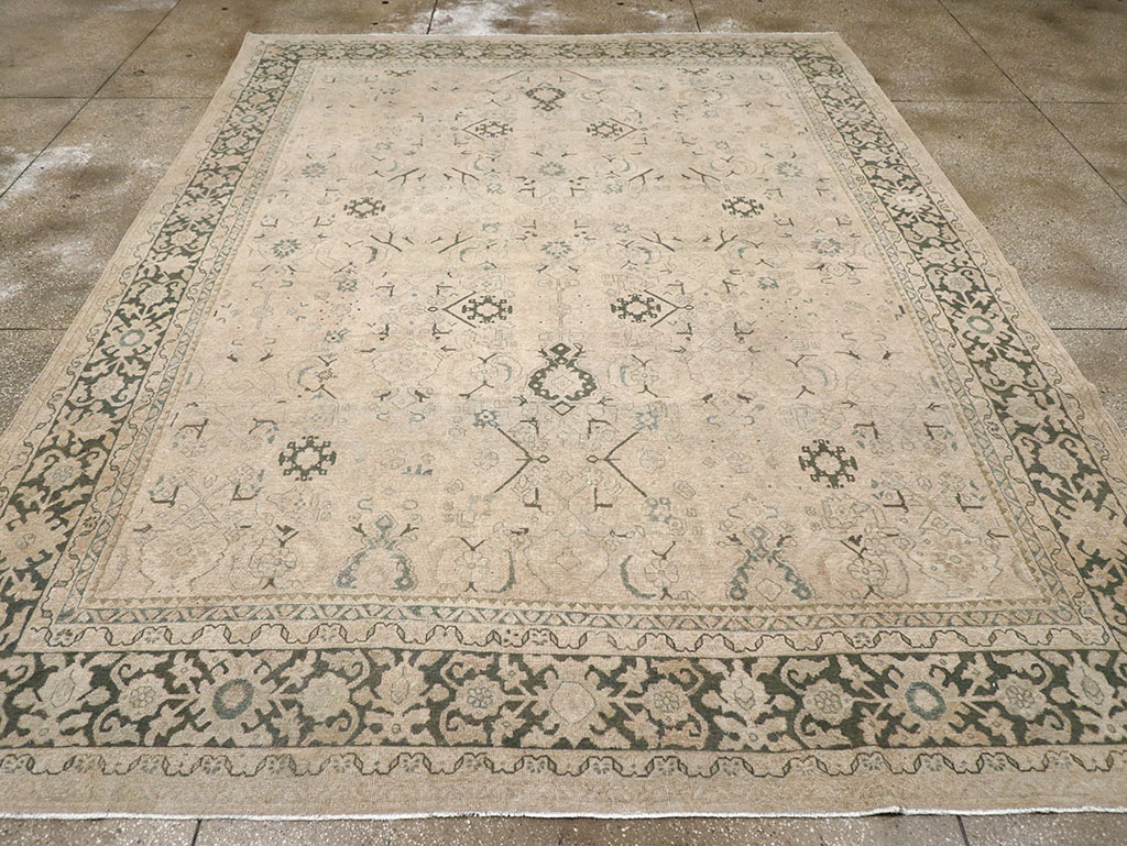 Vintage Persian Mahal Room Size Carpet, No.32366 - Gsblank