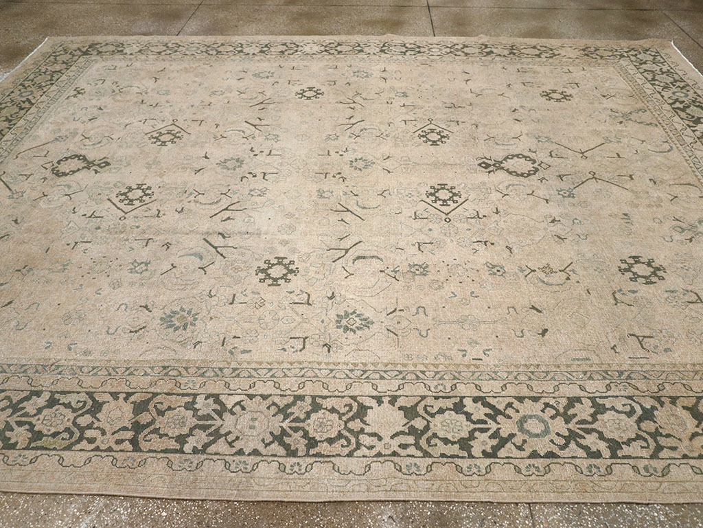 Vintage Persian Mahal Room Size Carpet, No.32366 - Gsblank