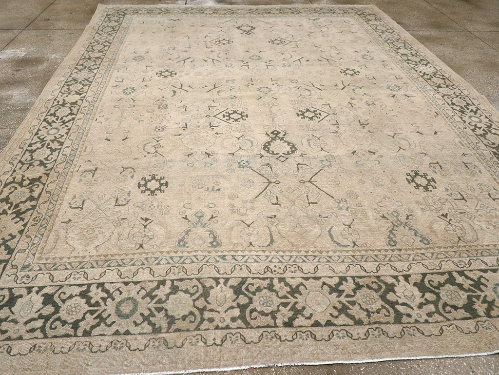 Vintage Persian Mahal Room Size Carpet, No.32366 - Gsblank