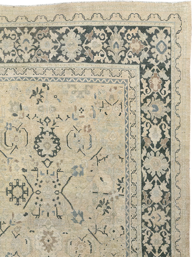 Vintage Persian Mahal Room Size Carpet, No.32367 - Gsblank