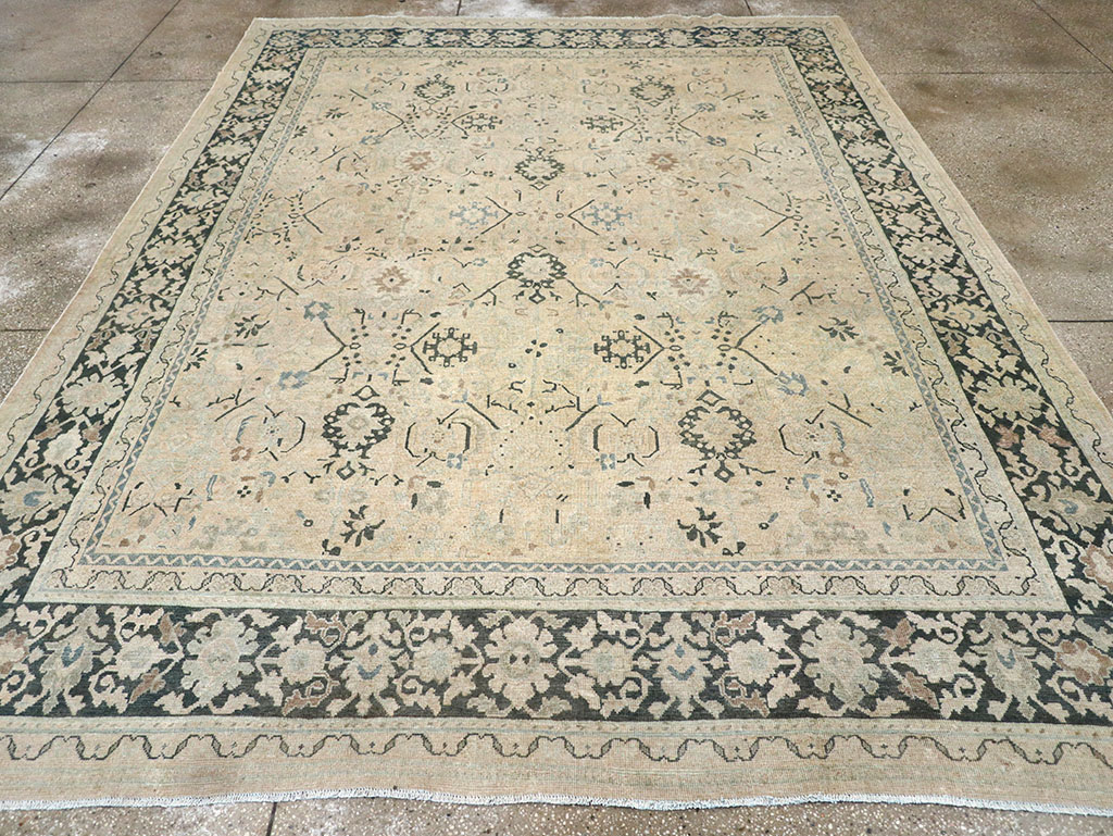 Vintage Persian Mahal Room Size Carpet, No.32367 - Gsblank