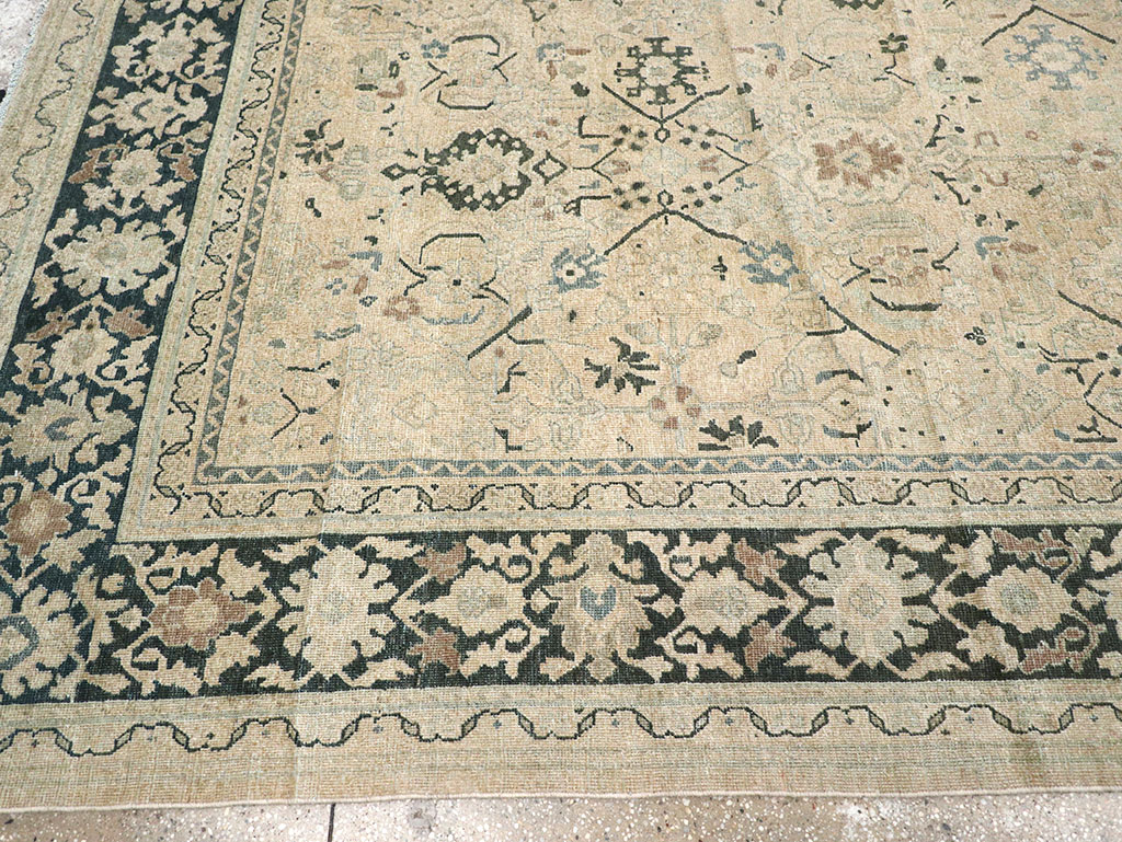 Vintage Persian Mahal Room Size Carpet, No.32367 - Gsblank
