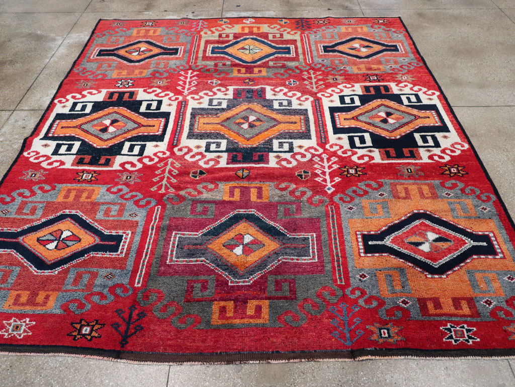 Vintage Turkish Anatolian Square Room Size Carpet, No.32370 - Gsblank