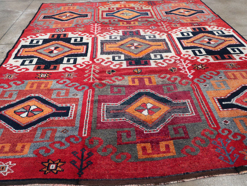 Vintage Turkish Anatolian Square Room Size Carpet, No.32370 - Gsblank