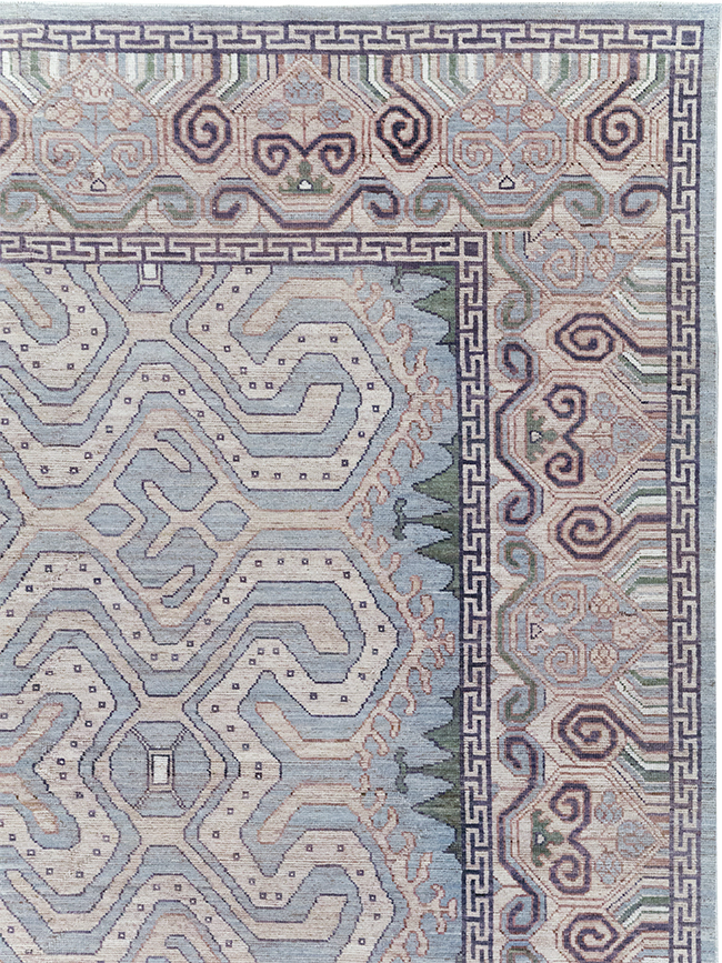 Modern East Turkestan Khotan Room Size Carpet, No.32375 - Gsblank