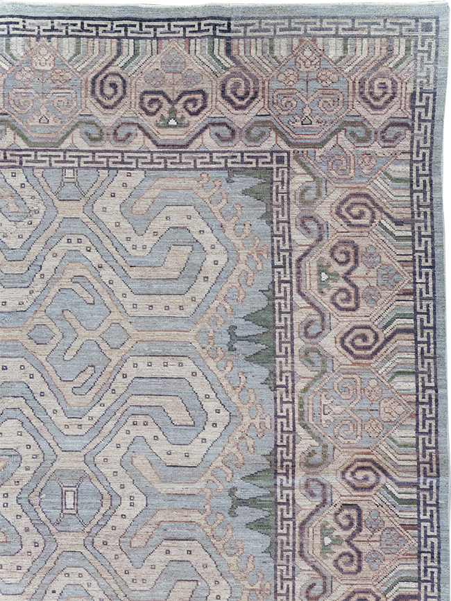 Modern East Turkestan Khotan Room Size Carpet, No.32375 - Gsblank