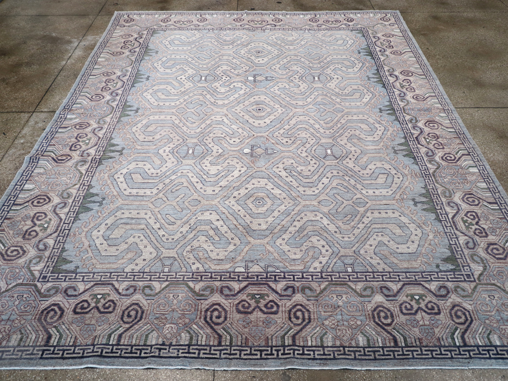 Modern East Turkestan Khotan Room Size Carpet, No.32375 - Gsblank