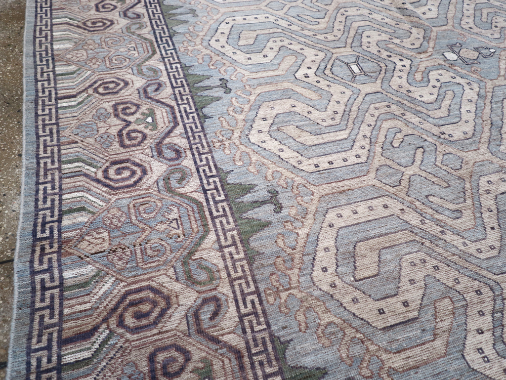 Modern East Turkestan Khotan Room Size Carpet, No.32375 - Gsblank