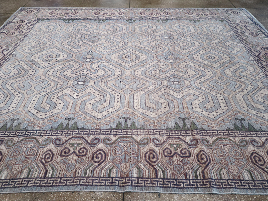 Modern East Turkestan Khotan Room Size Carpet, No.32375 - Gsblank