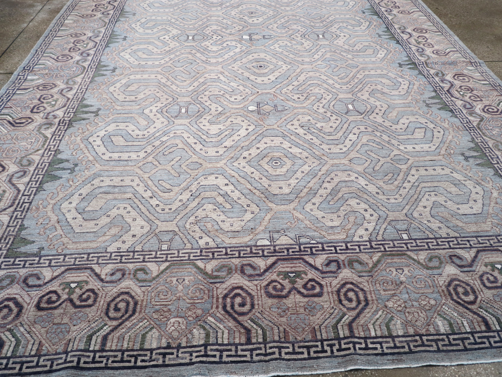 Modern East Turkestan Khotan Room Size Carpet, No.32375 - Gsblank