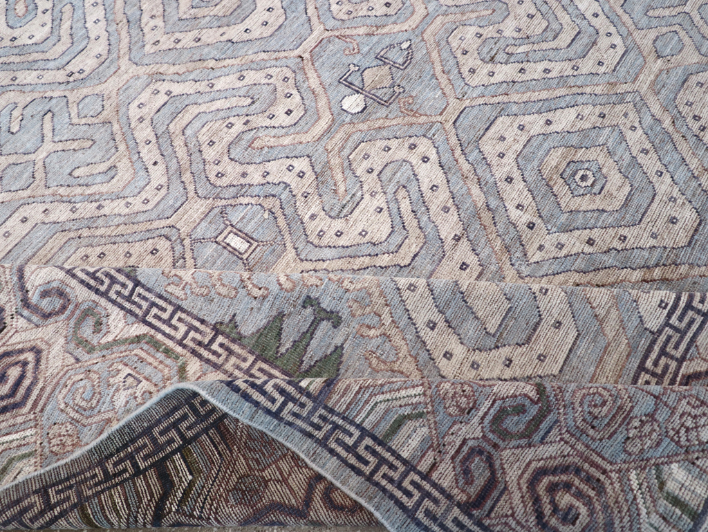 Modern East Turkestan Khotan Room Size Carpet, No.32375 - Gsblank