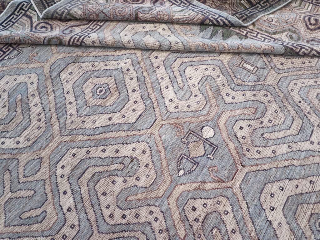 Modern East Turkestan Khotan Room Size Carpet, No.32375 - Gsblank