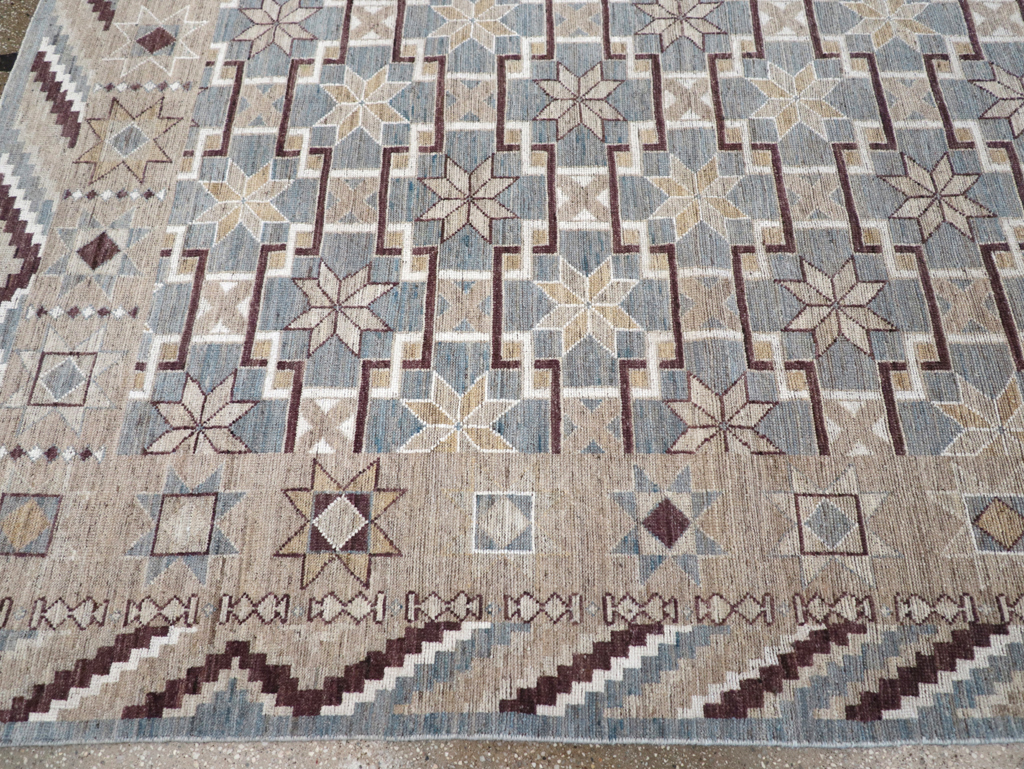Modern East Turkestan Khotan Room Size Carpet, No.32377 - Gsblank