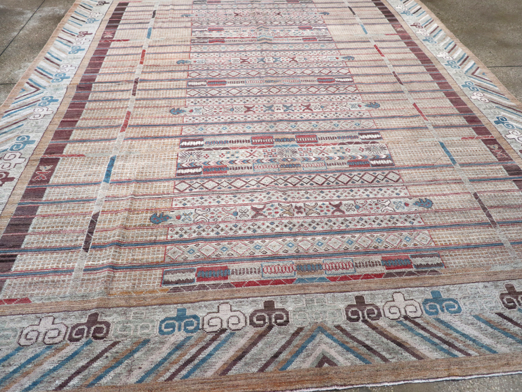Modern East Turkestan Khotan Room Size Carpet, No.32378 - Gsblank