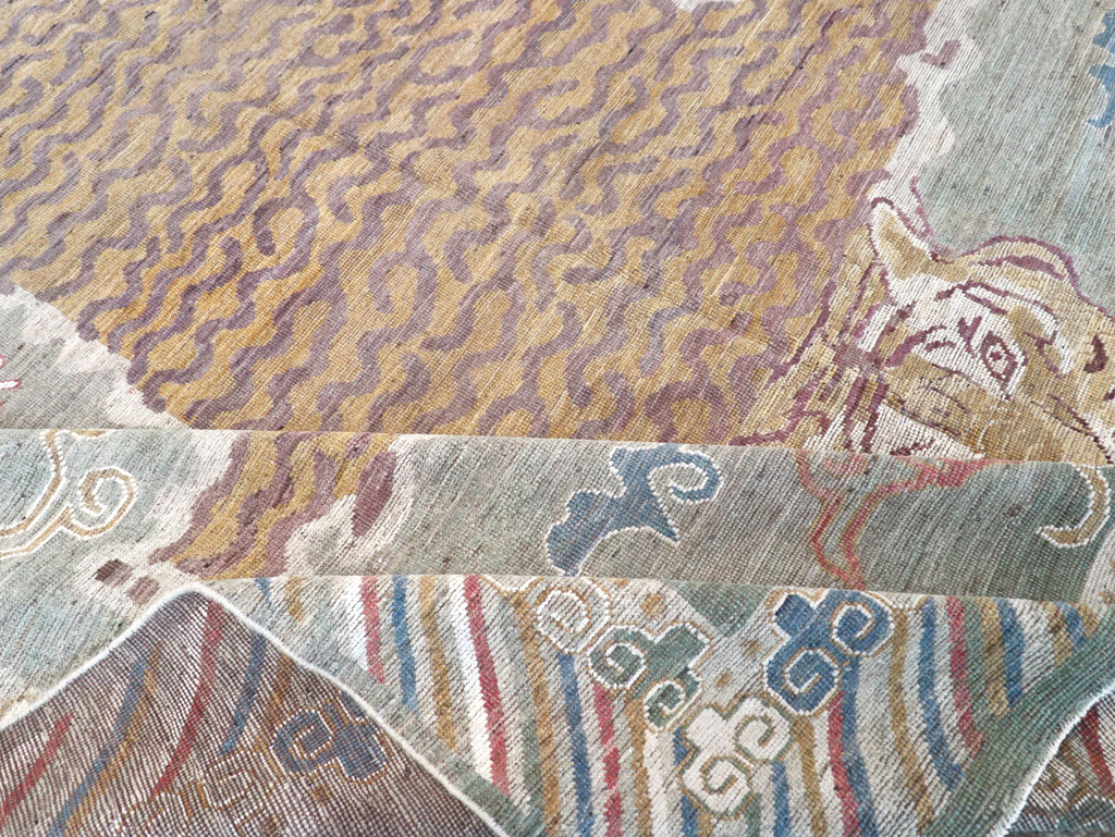 Modern East Turkestan Khotan Pictorial Room Size Carpet, No.32379 - Gsblank