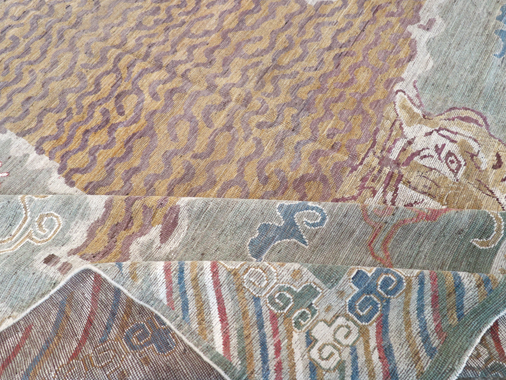 Modern East Turkestan Khotan Pictorial Room Size Carpet, No.32379 - Gsblank