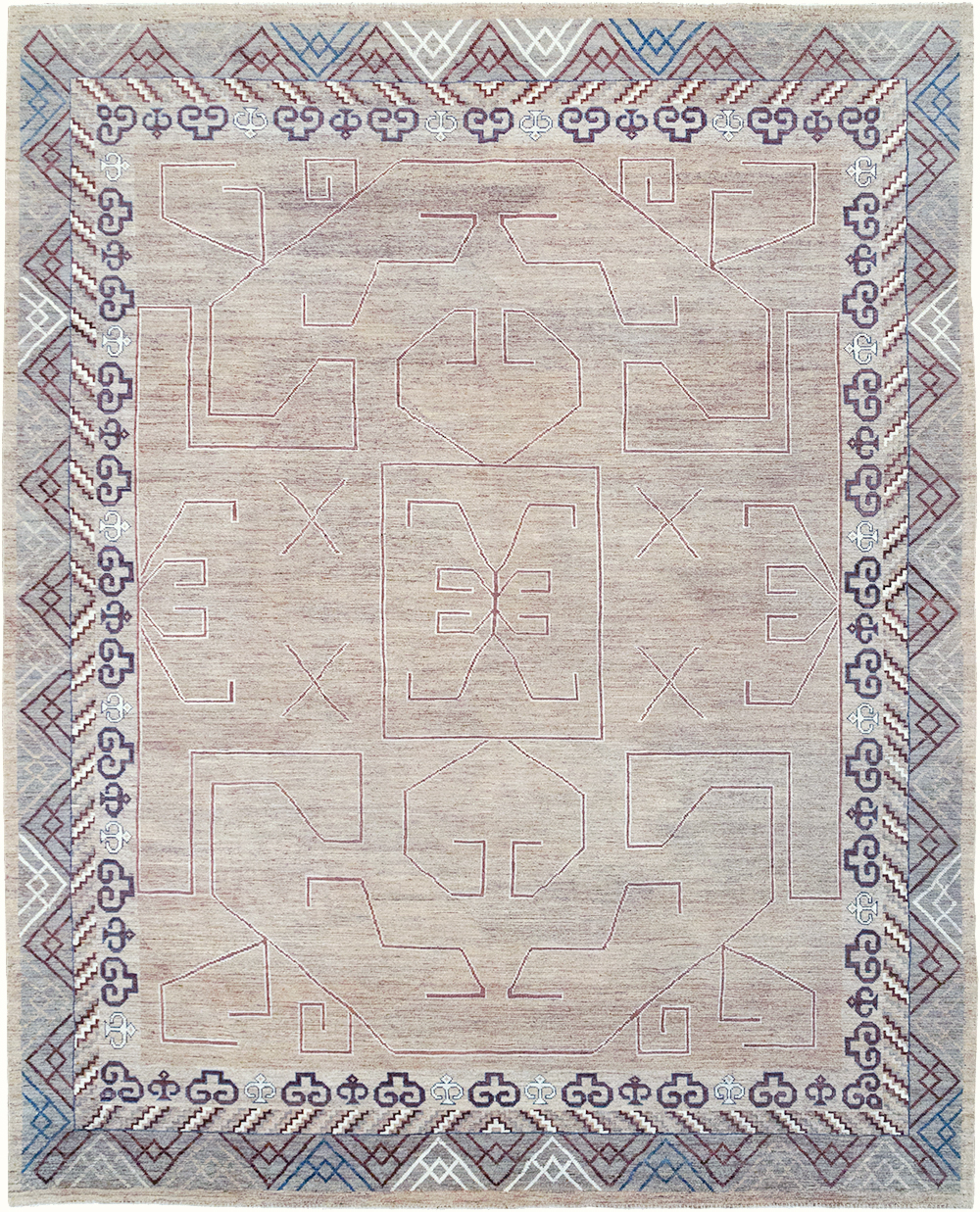 Modern East Turkestan Khotan Room Size Carpet, No.32382 - Gsblank