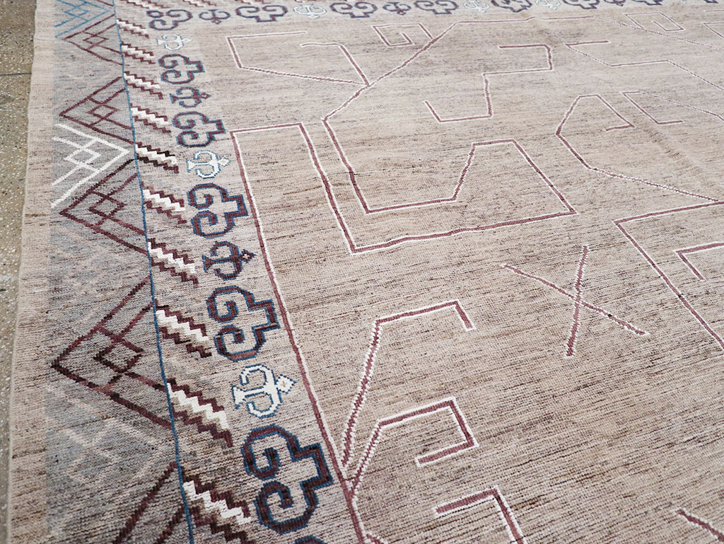 Modern East Turkestan Khotan Room Size Carpet, No.32382 - Gsblank