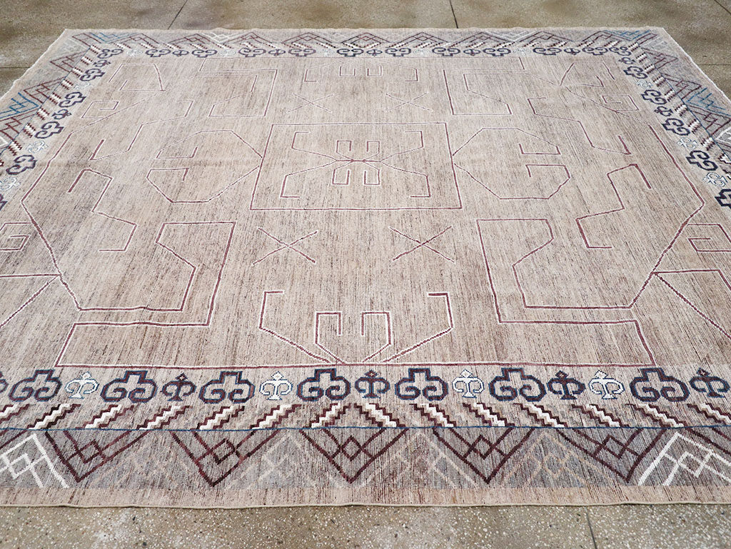 Modern East Turkestan Khotan Room Size Carpet, No.32382 - Gsblank