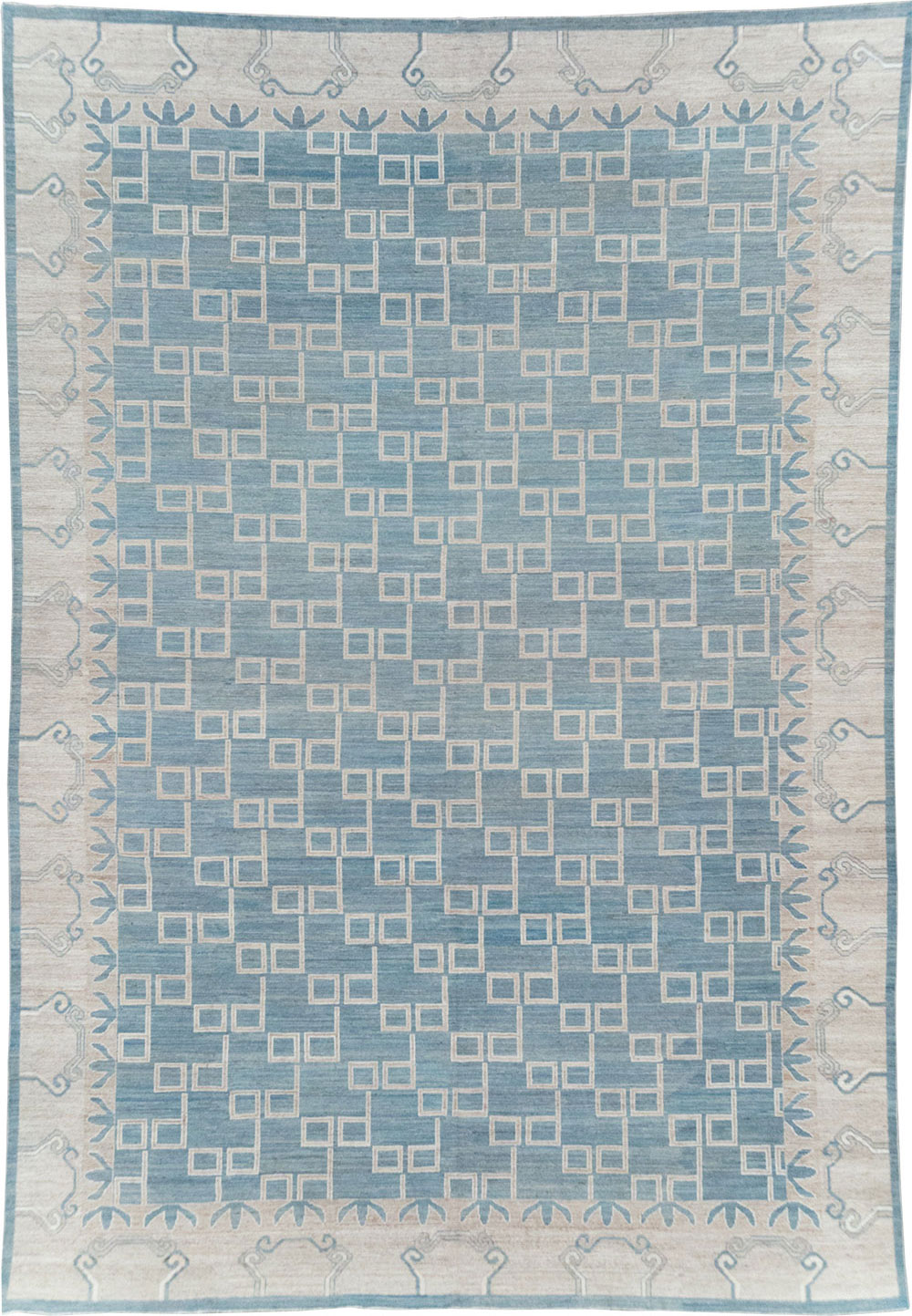 Modern East Turkestan Khotan Room Size Carpet, No.32383 - Gsblank