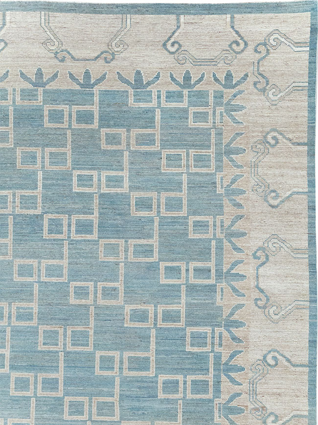 Modern East Turkestan Khotan Room Size Carpet, No.32383 - Gsblank