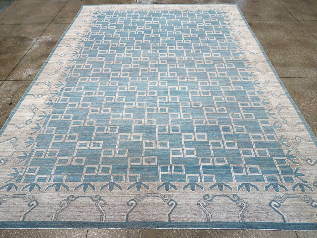 Modern East Turkestan Khotan Room Size Carpet, No.32383 - Gsblank