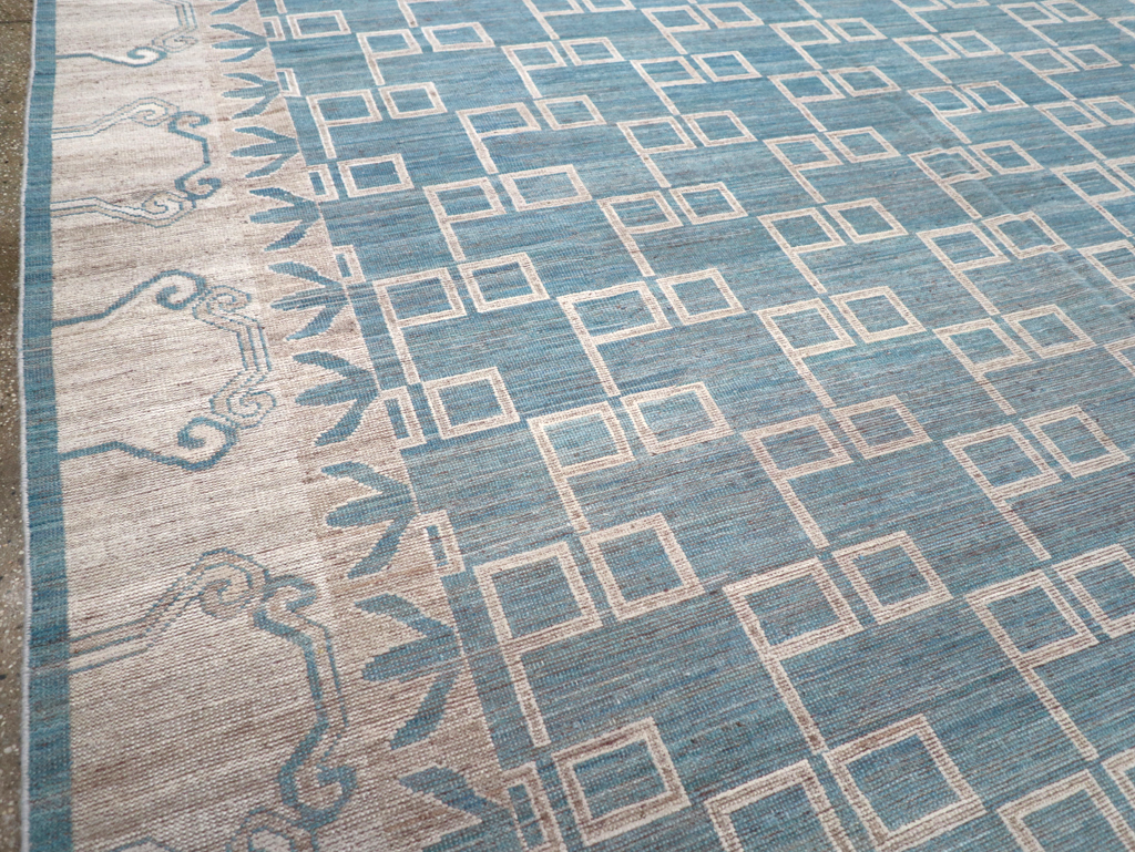 Modern East Turkestan Khotan Room Size Carpet, No.32383 - Gsblank