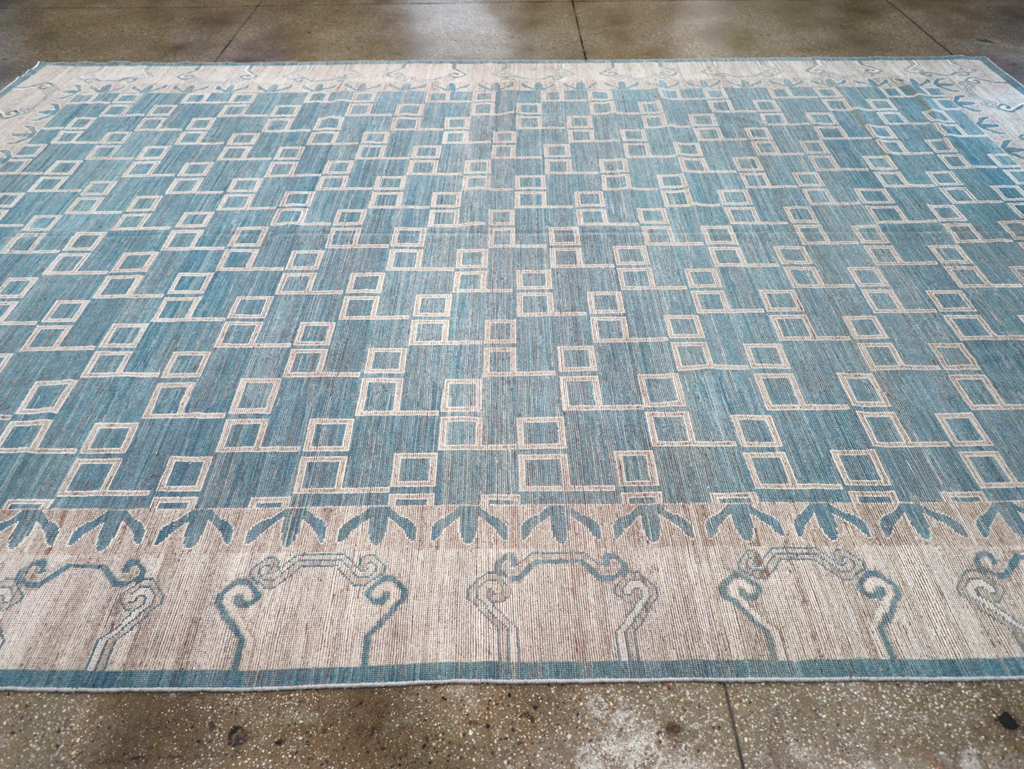 Modern East Turkestan Khotan Room Size Carpet, No.32383 - Gsblank