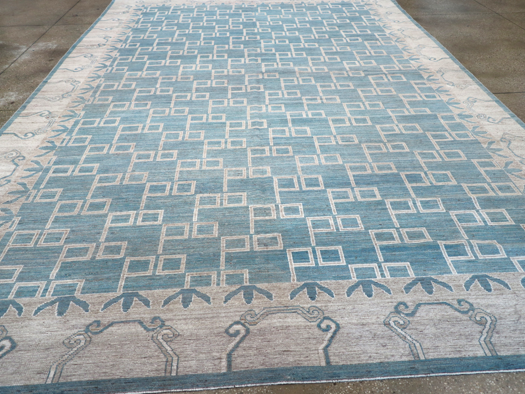 Modern East Turkestan Khotan Room Size Carpet, No.32383 - Gsblank