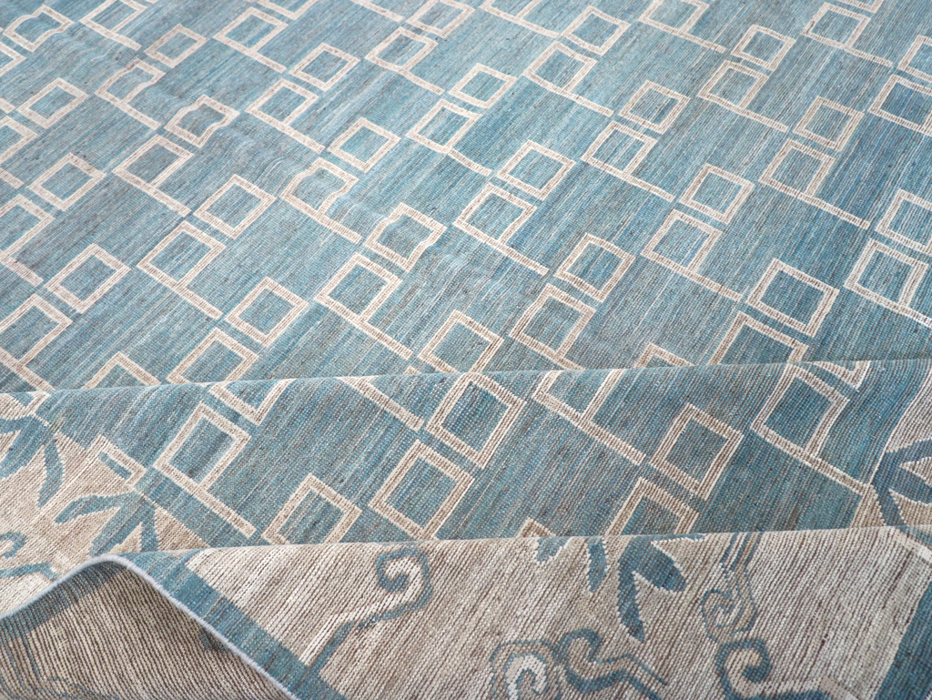 Modern East Turkestan Khotan Room Size Carpet, No.32383 - Gsblank